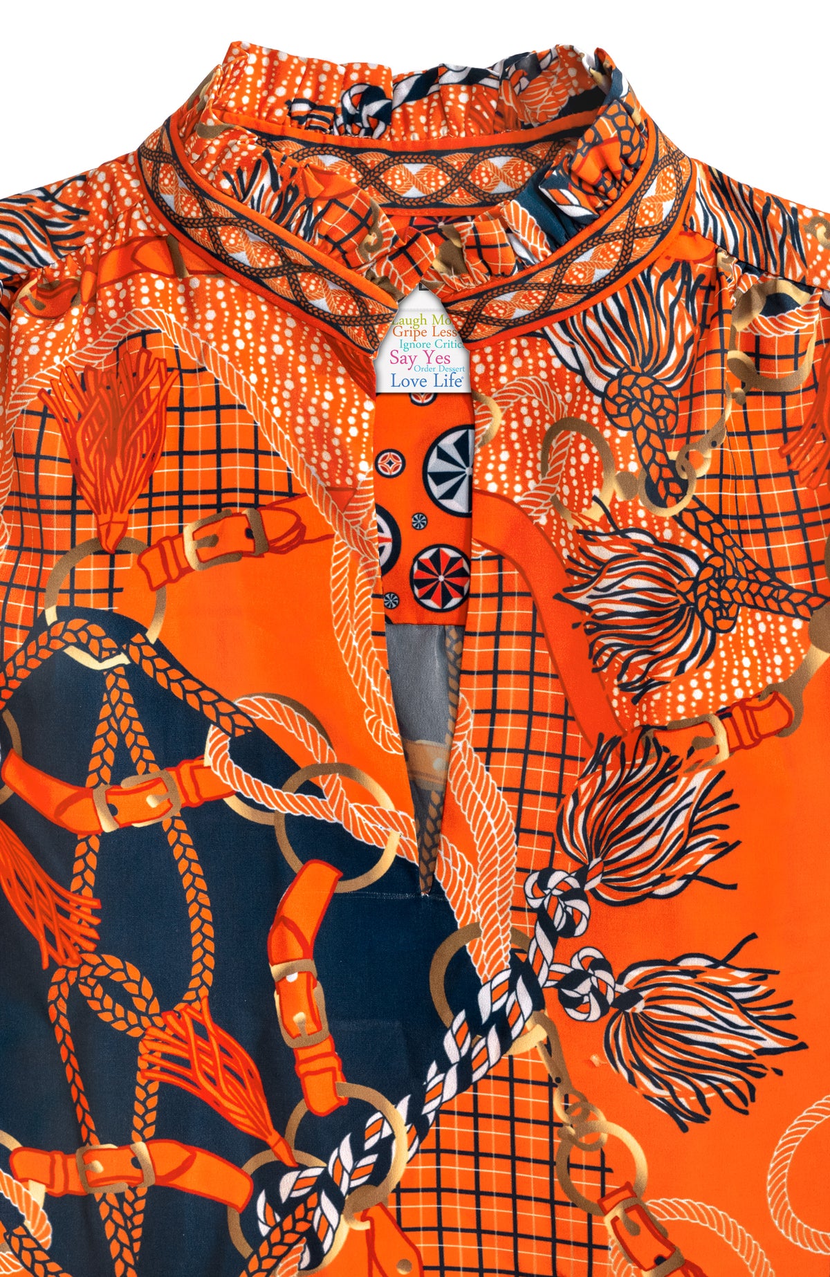 Ruffleneck Tunic - Ditto Orange