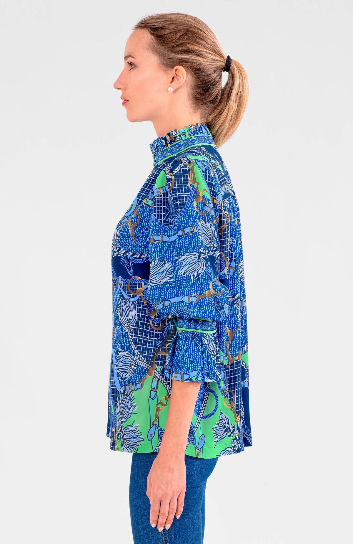 Ruffleneck Tunic - Ditto Blues