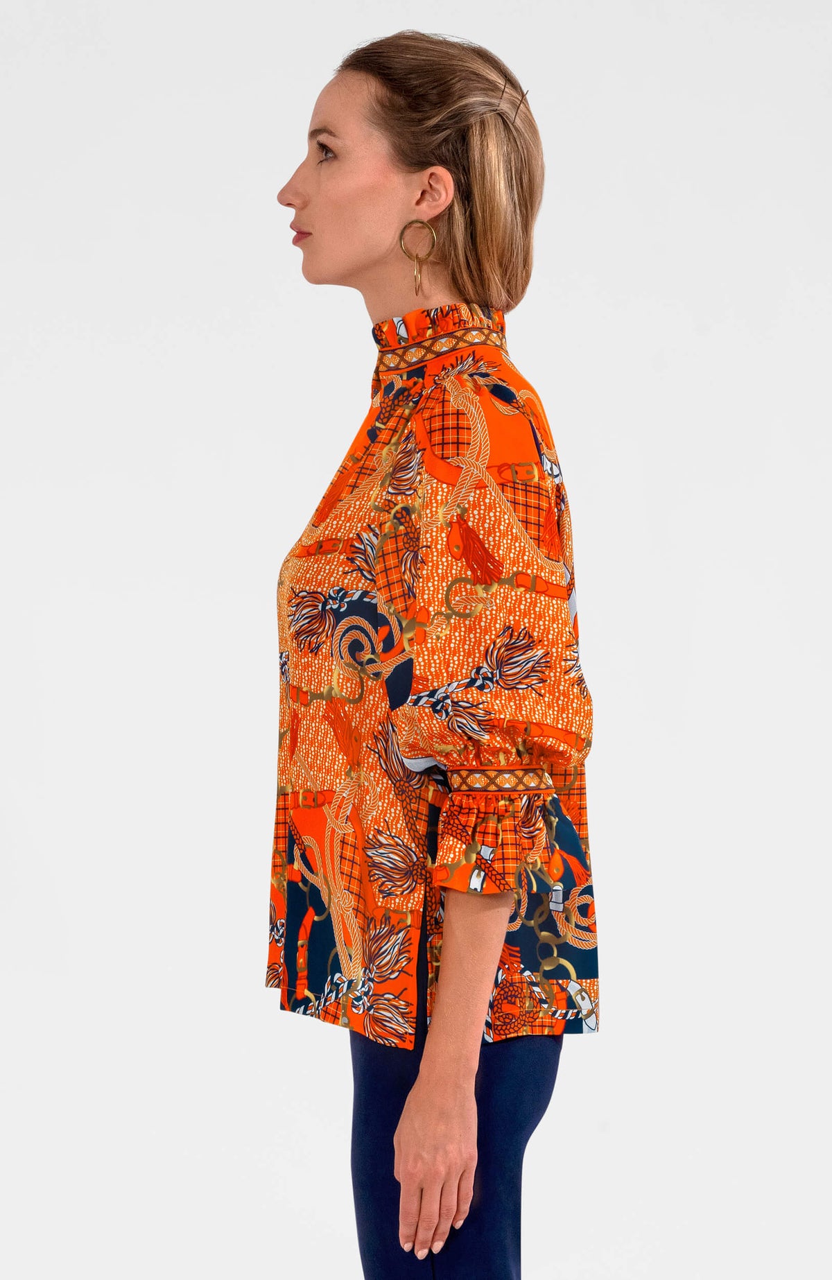 Ruffleneck Tunic - Ditto Orange