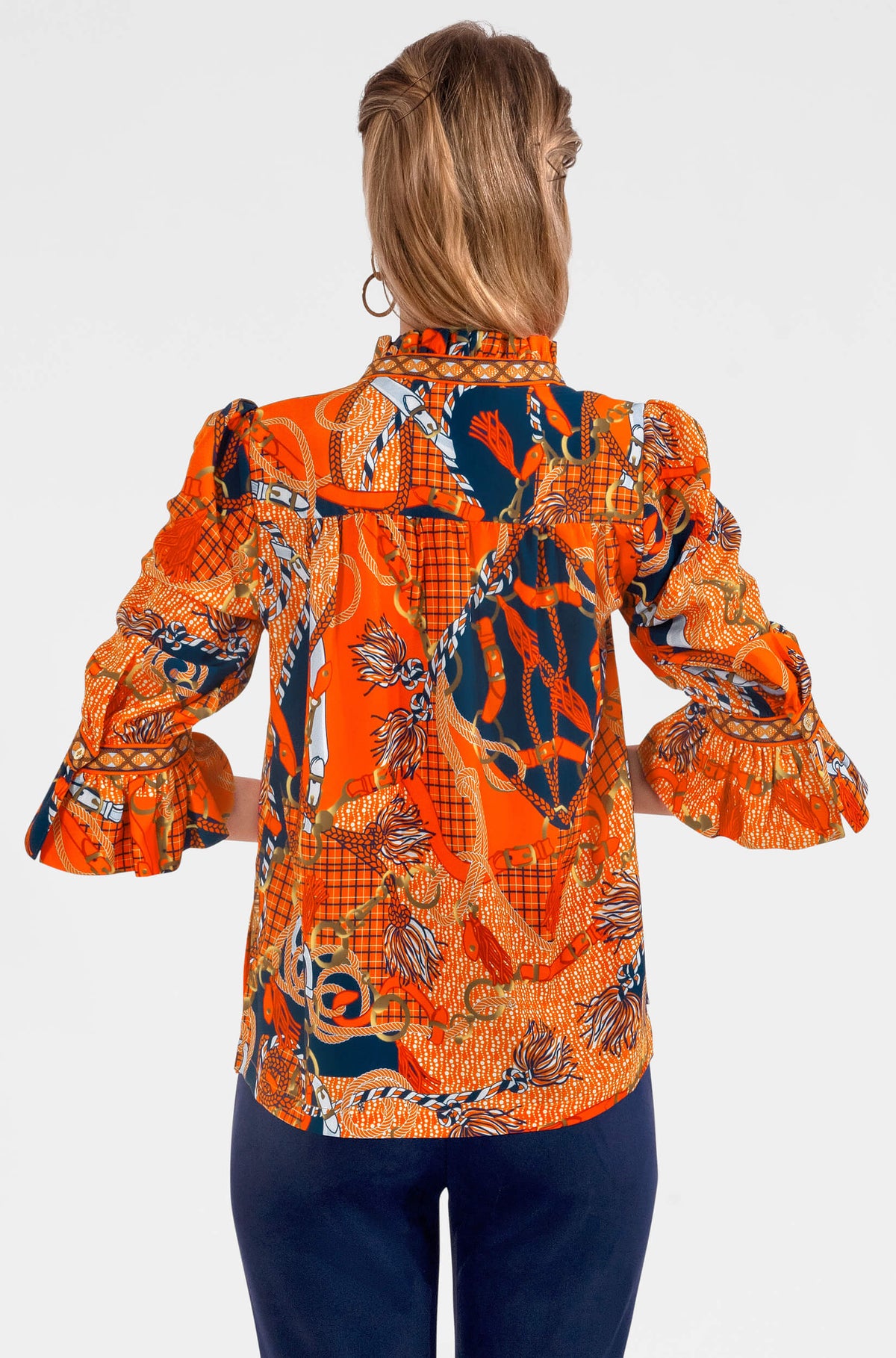 Ruffleneck Tunic - Ditto Orange