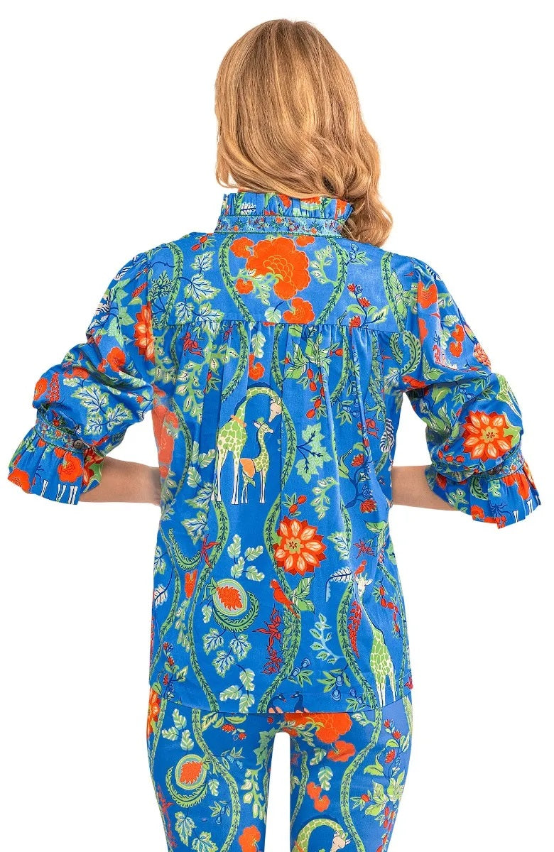 Ruffleneck Tunic - Jungle Symphony Brights