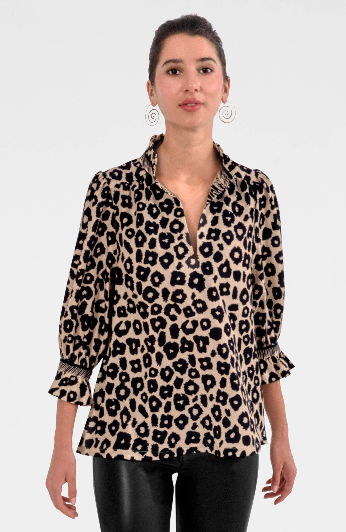 Ruffleneck Tunic - Me Jane Champagne