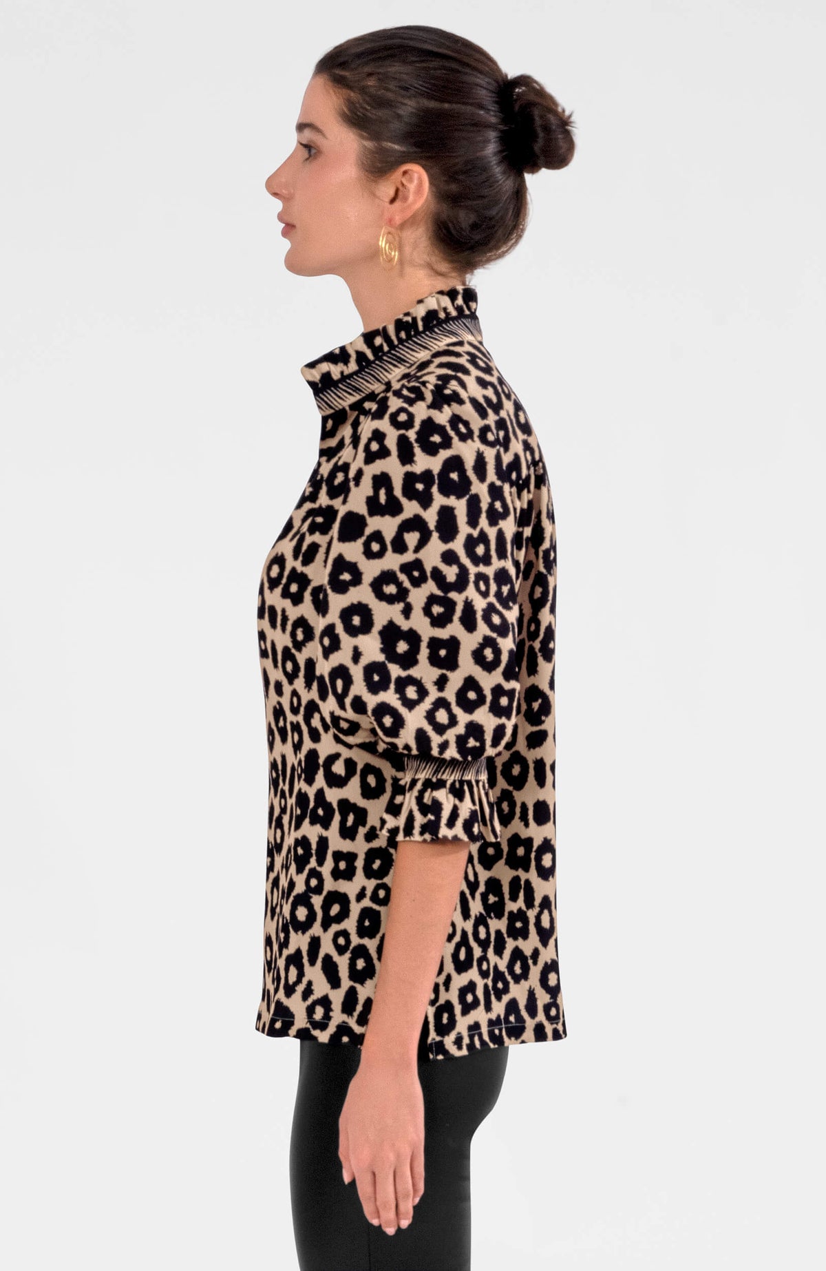 Ruffleneck Tunic - Me Jane Champagne