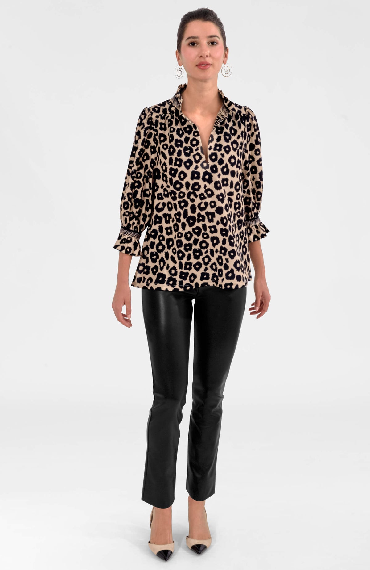 Ruffleneck Tunic - Me Jane Champagne