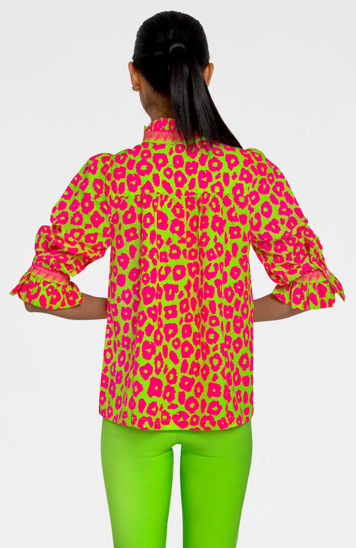 Ruffleneck Tunic - Me Jane Lime Pink