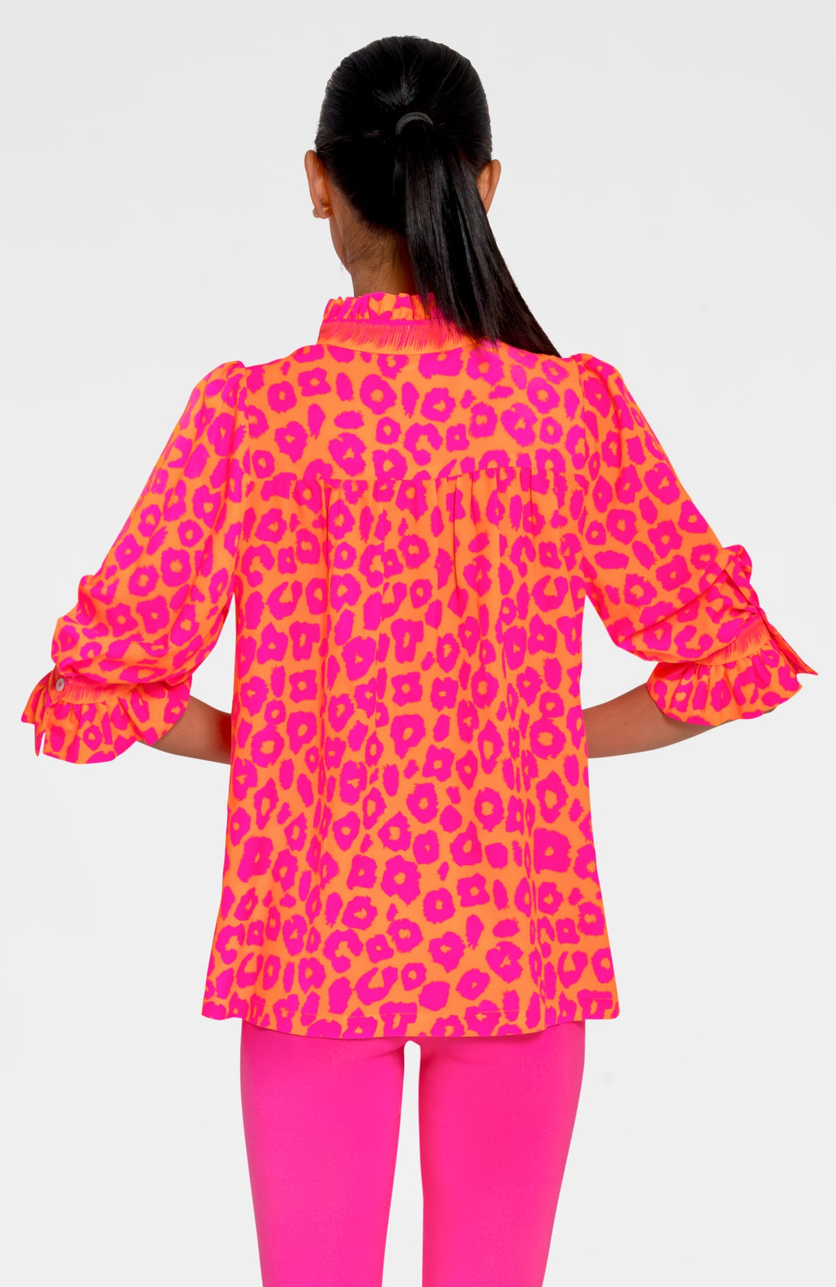 Ruffleneck Tunic - Me Jane Orange