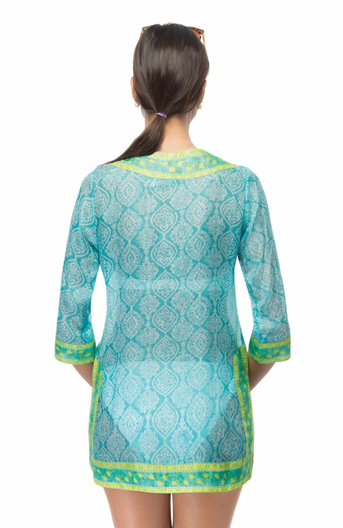 Silk Tunic - Easy Breezy - Final Sale Turq Lime