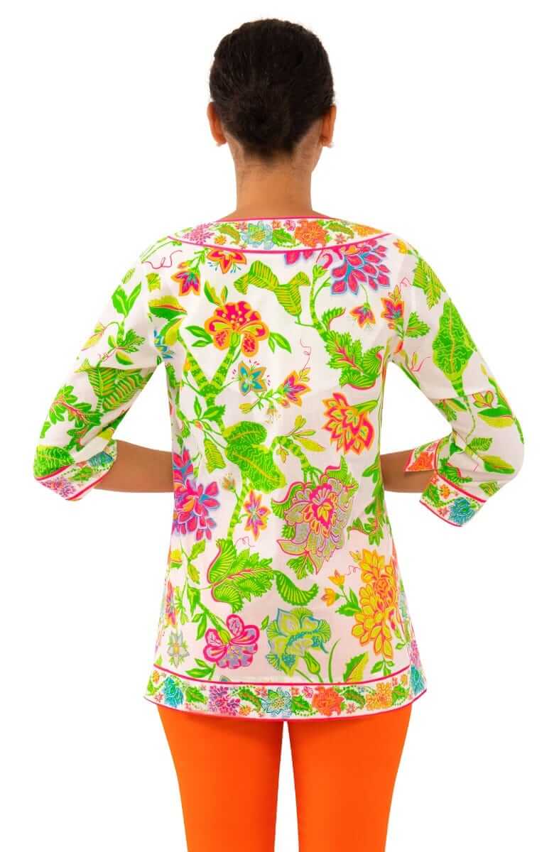 Split Neck Tunic - Glorious - Final Sale Brights