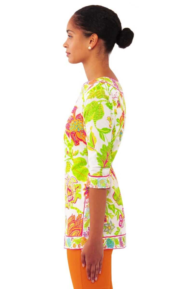 Split Neck Tunic - Glorious - Final Sale Brights