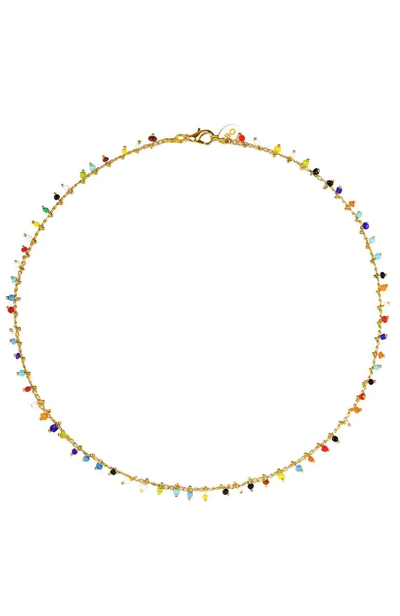 18K Gold Plated Beaded Necklace