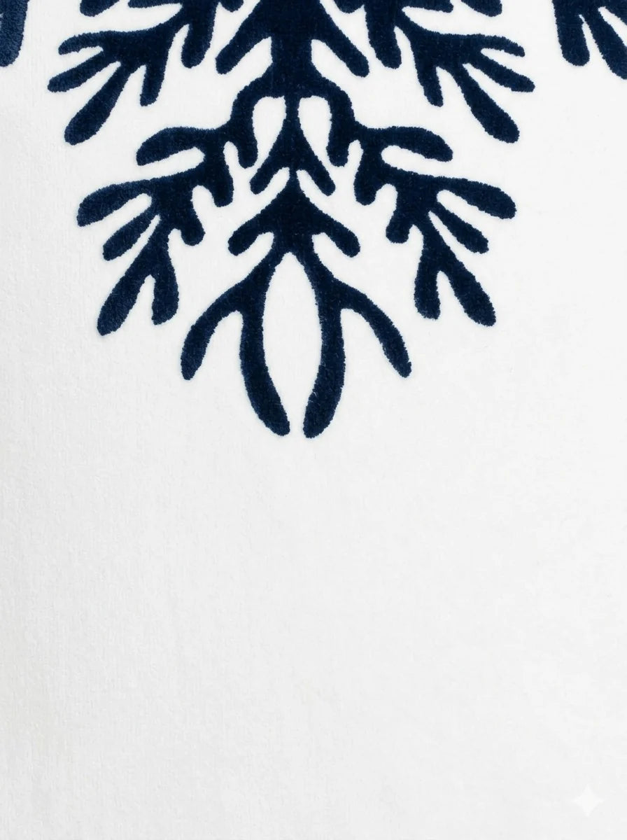 Cotton Embroidered Tunic - The Reef White Navy