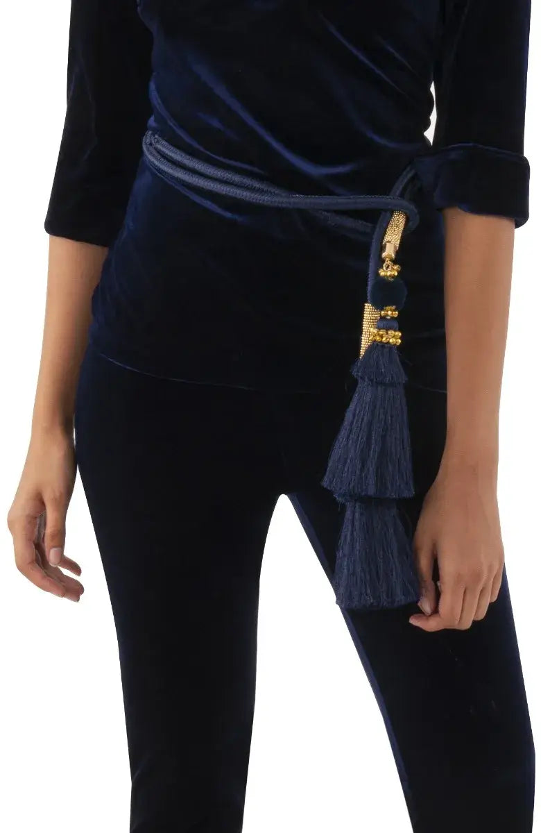 Adjustable Razzle Dazzle Belt Navy ONE SIZE