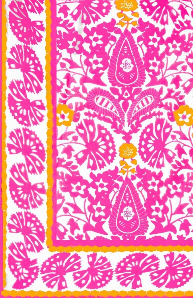 Baroque Pareo - East India Pink Orange One Size