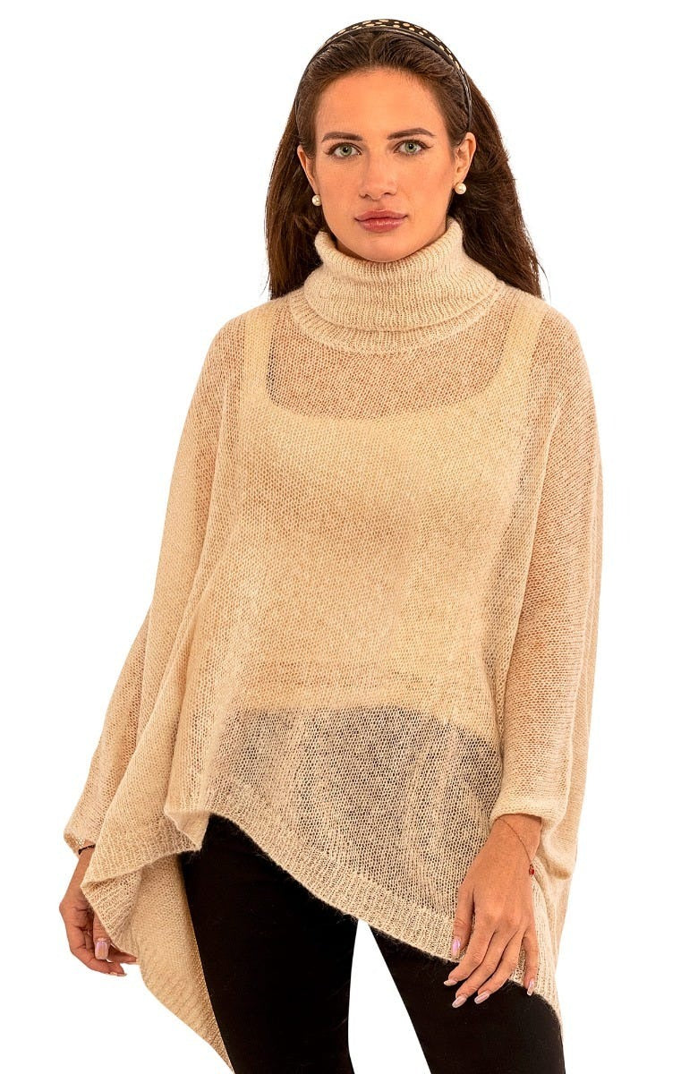 Dolman Dolly Poncho Beige One Size