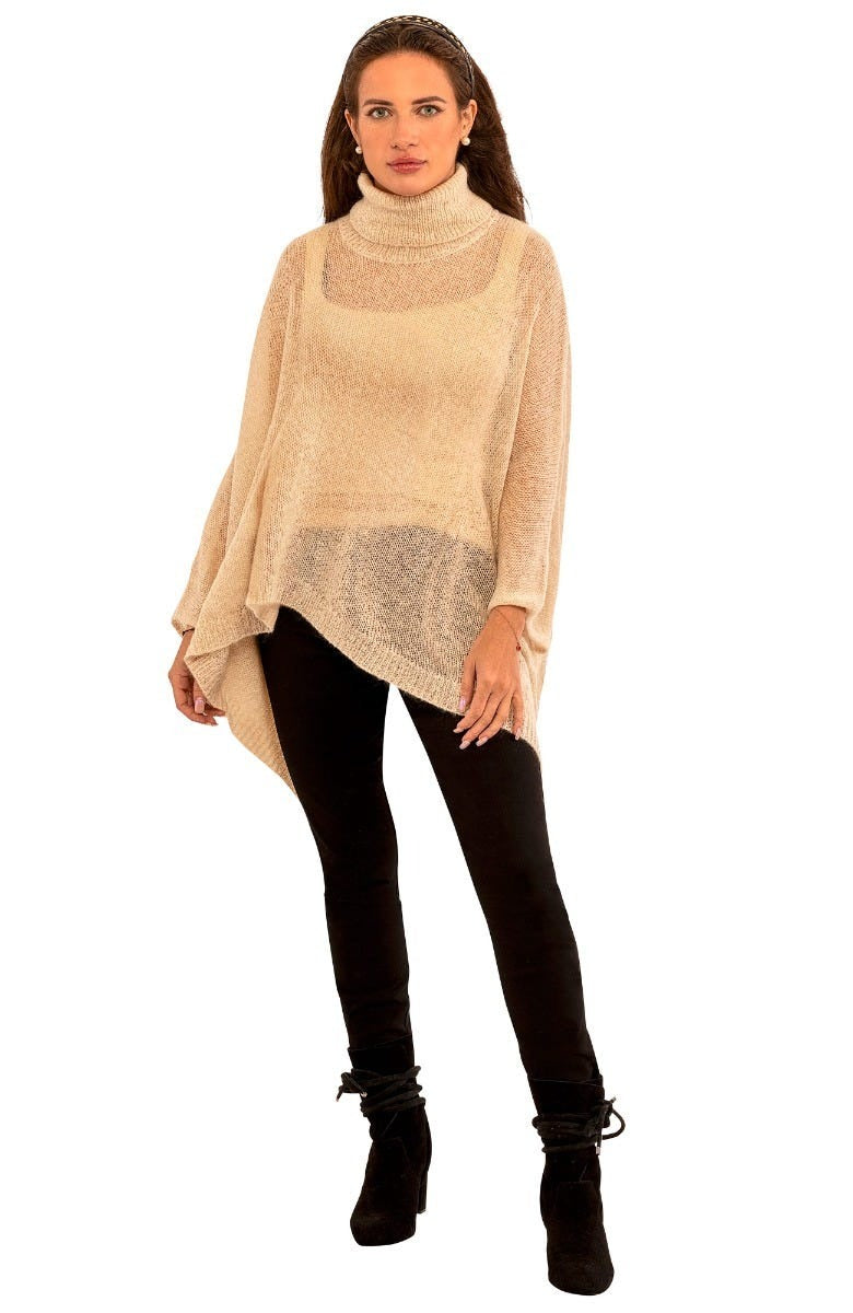 Dolman Dolly Poncho Beige One Size