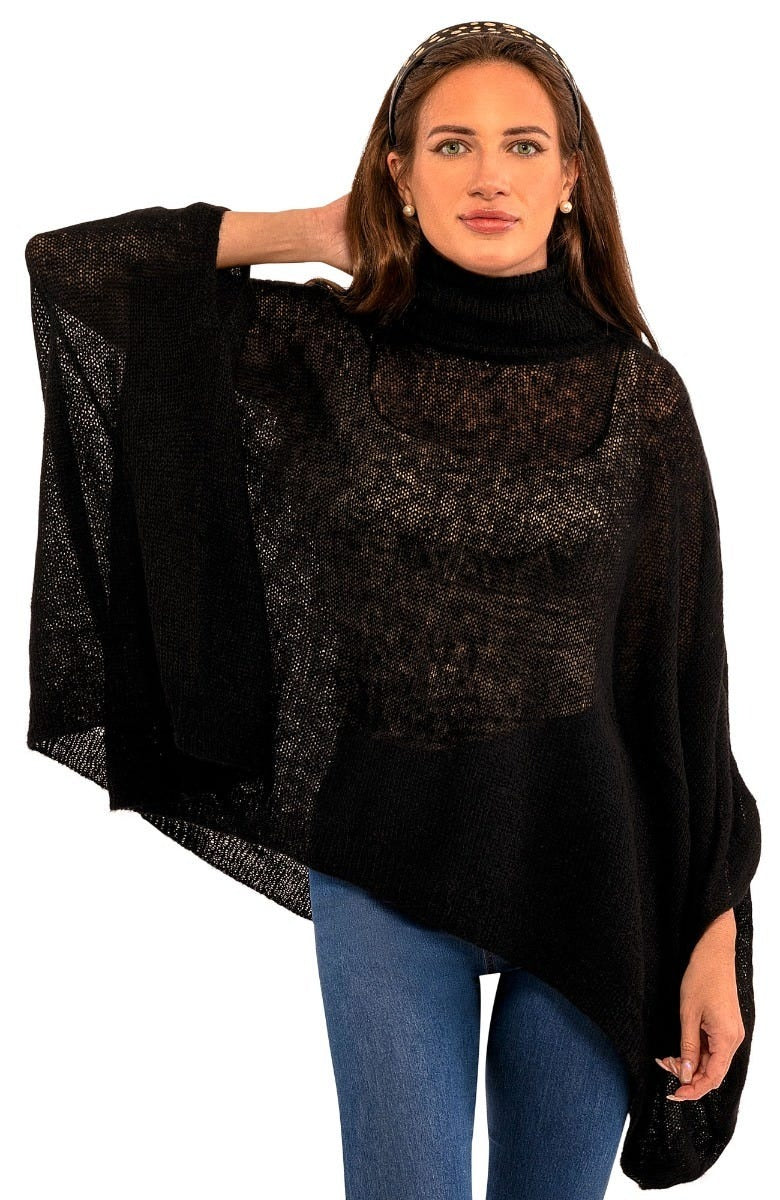 Dolman Dolly Poncho Black One Size