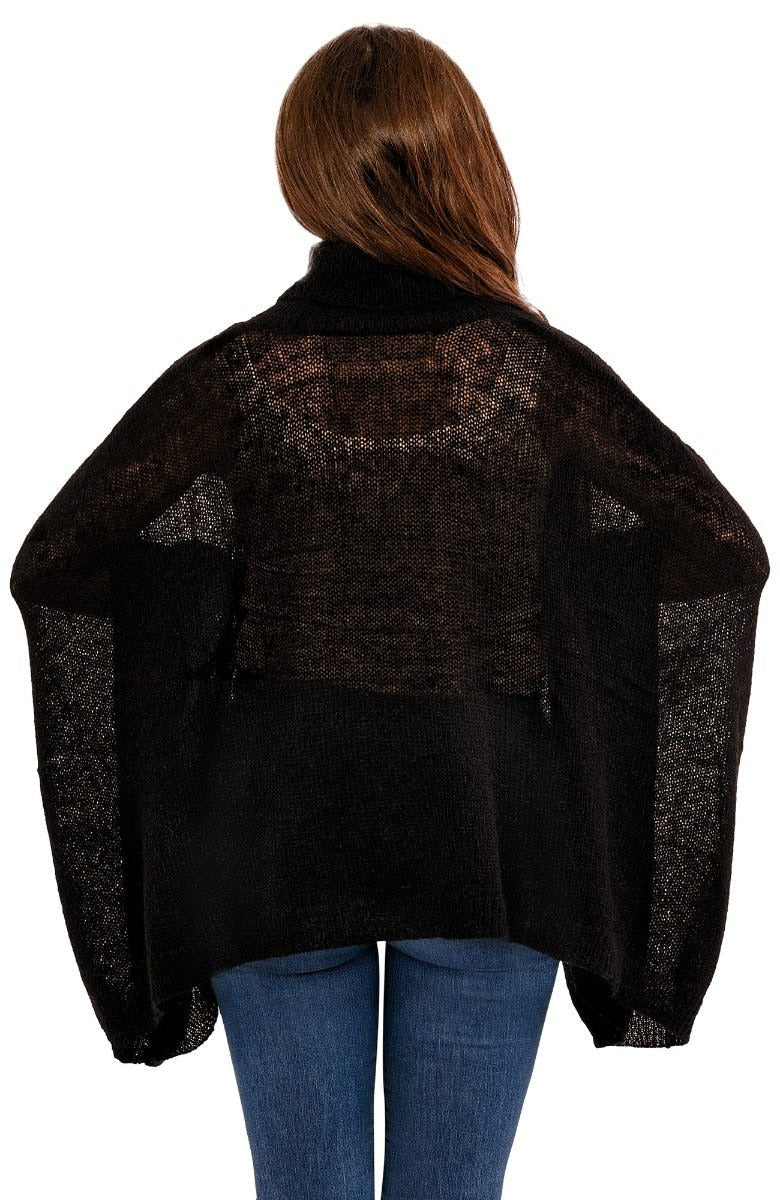 Dolman Dolly Poncho Black One Size