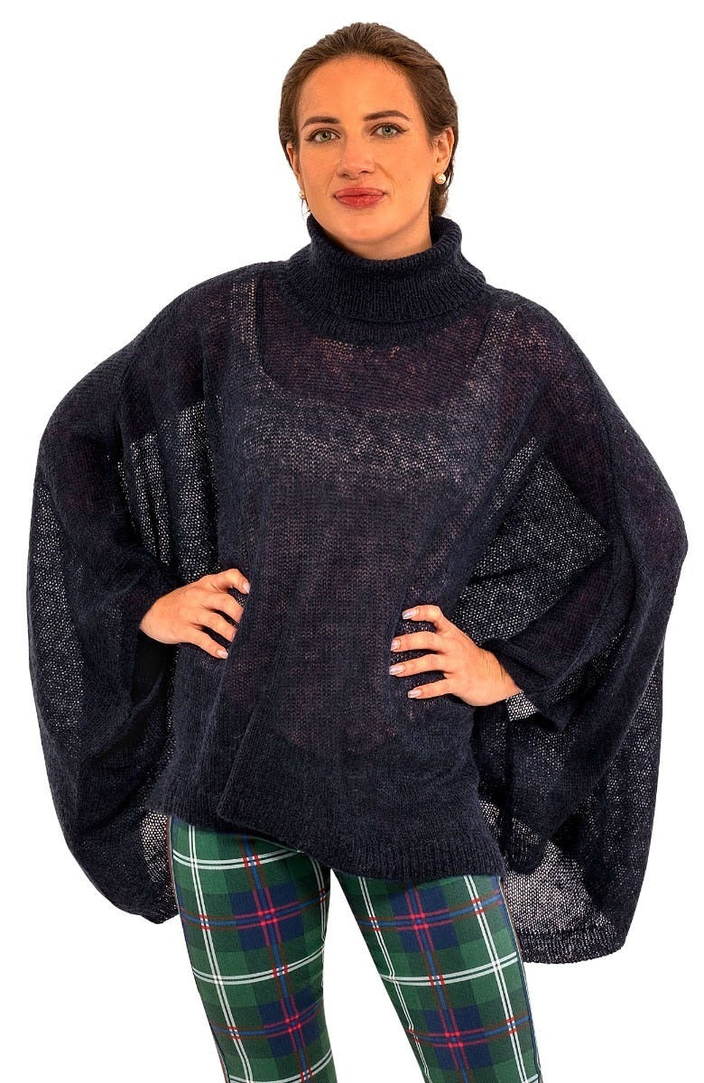 Dolman Dolly Poncho Navy One Size