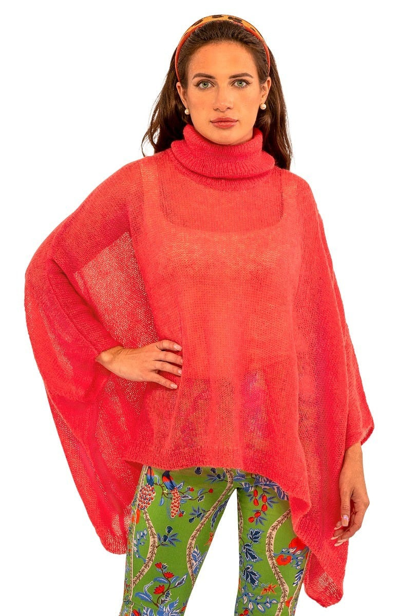 Dolman Dolly Poncho Burnt Orange One Size