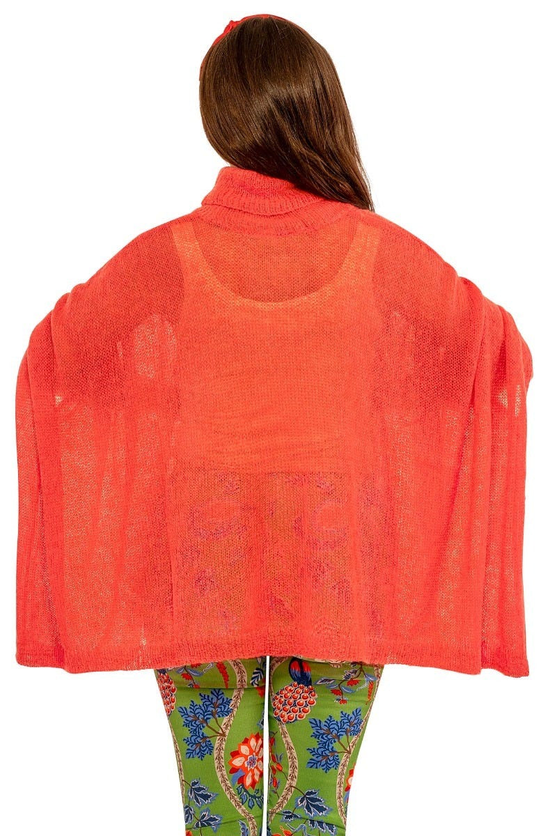 Dolman Dolly Poncho Burnt Orange One Size