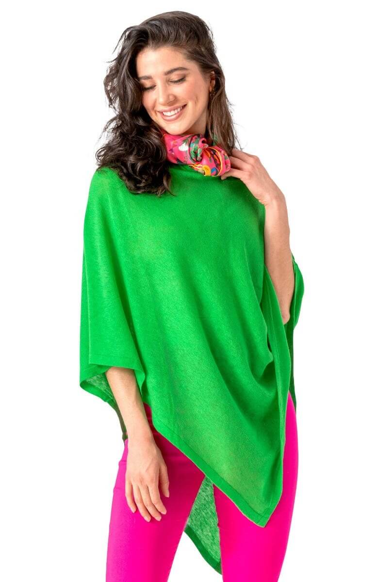 Cashmere-Like Poncho Kelly One Size