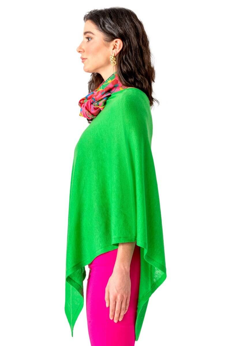 Cashmere-Like Poncho Kelly One Size