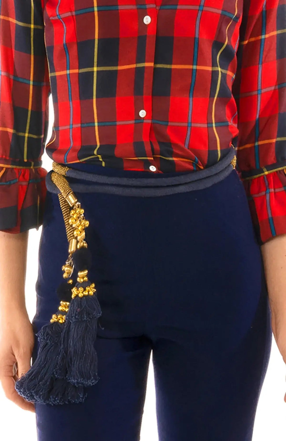 Adjustable Razzle Dazzle Belt Navy One Size