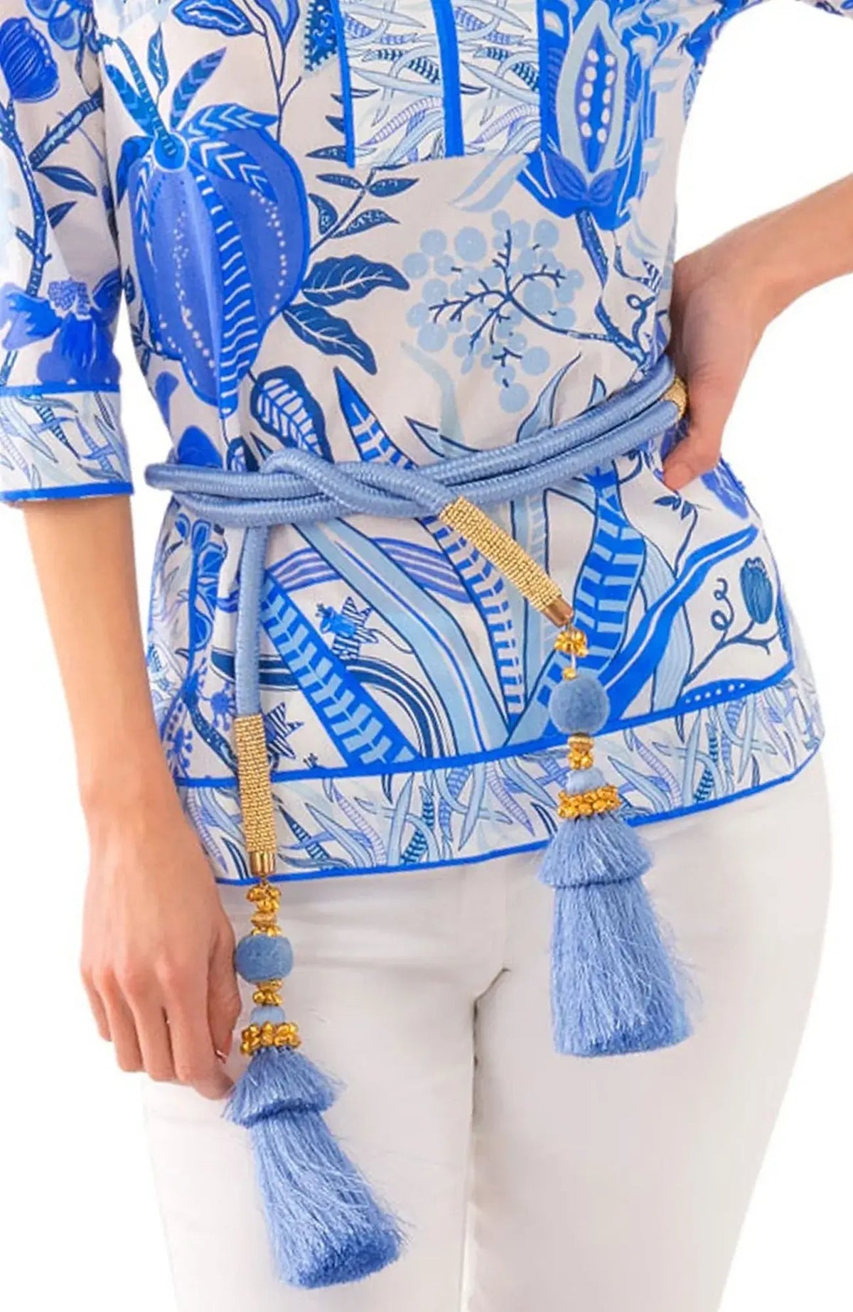 Adjustable Razzle Dazzle Belt Periwinkle One Size