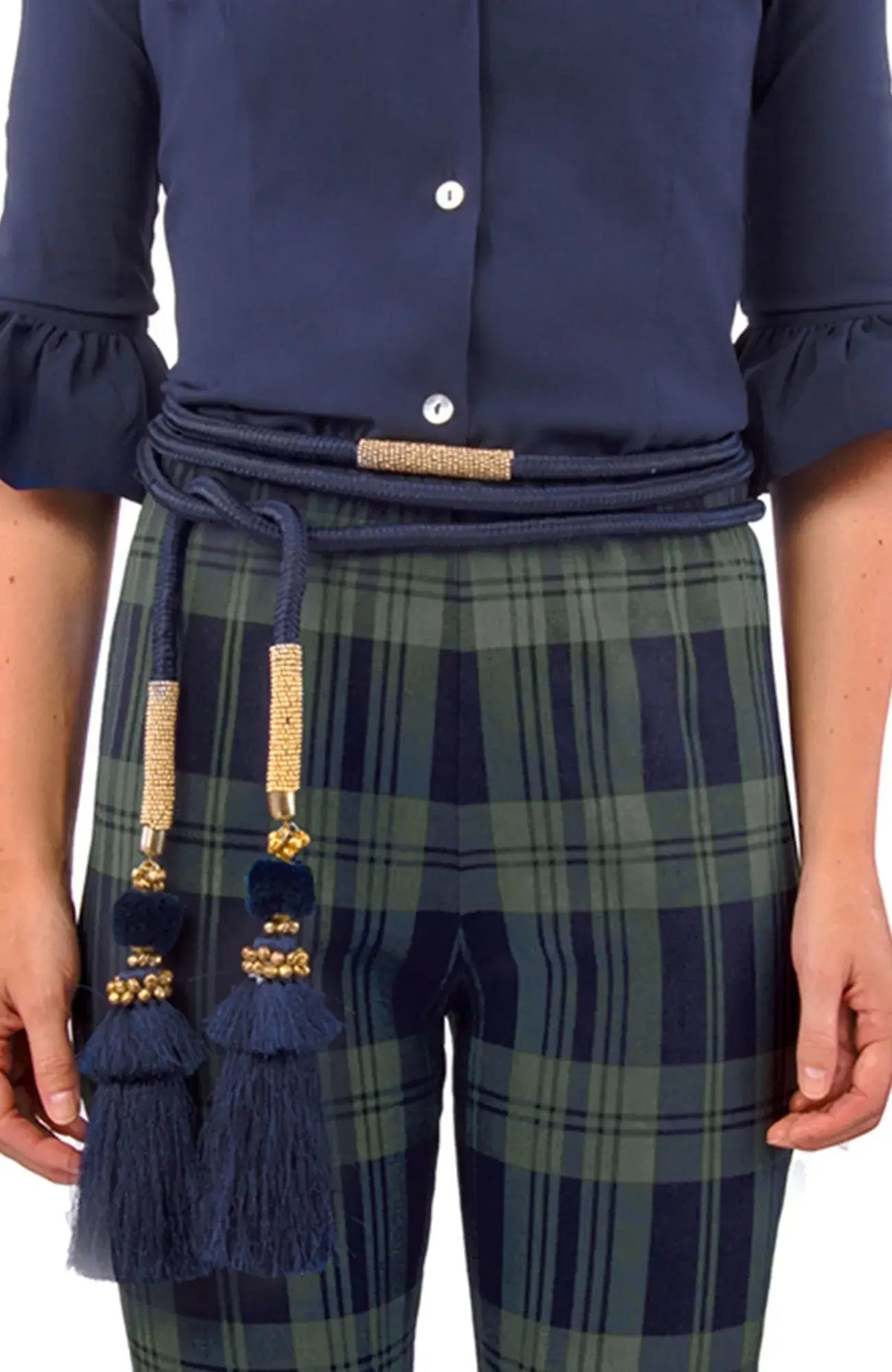 Adjustable Razzle Dazzle Belt Navy One Size
