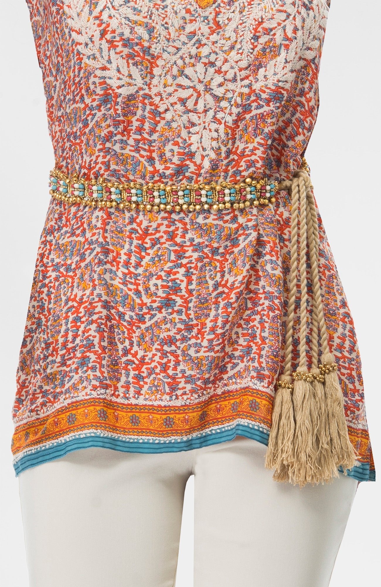 Adjustable Tassel Tie - Tinker Coral Belt