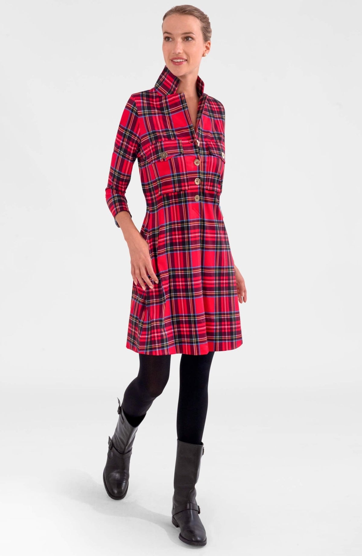 Alli Dress - Duke of York Red Multi
