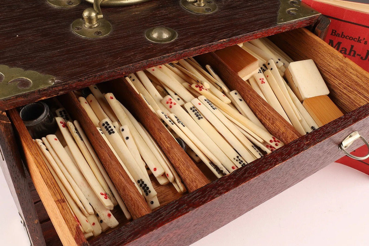 Antique Chinese Mah Jongg Set,