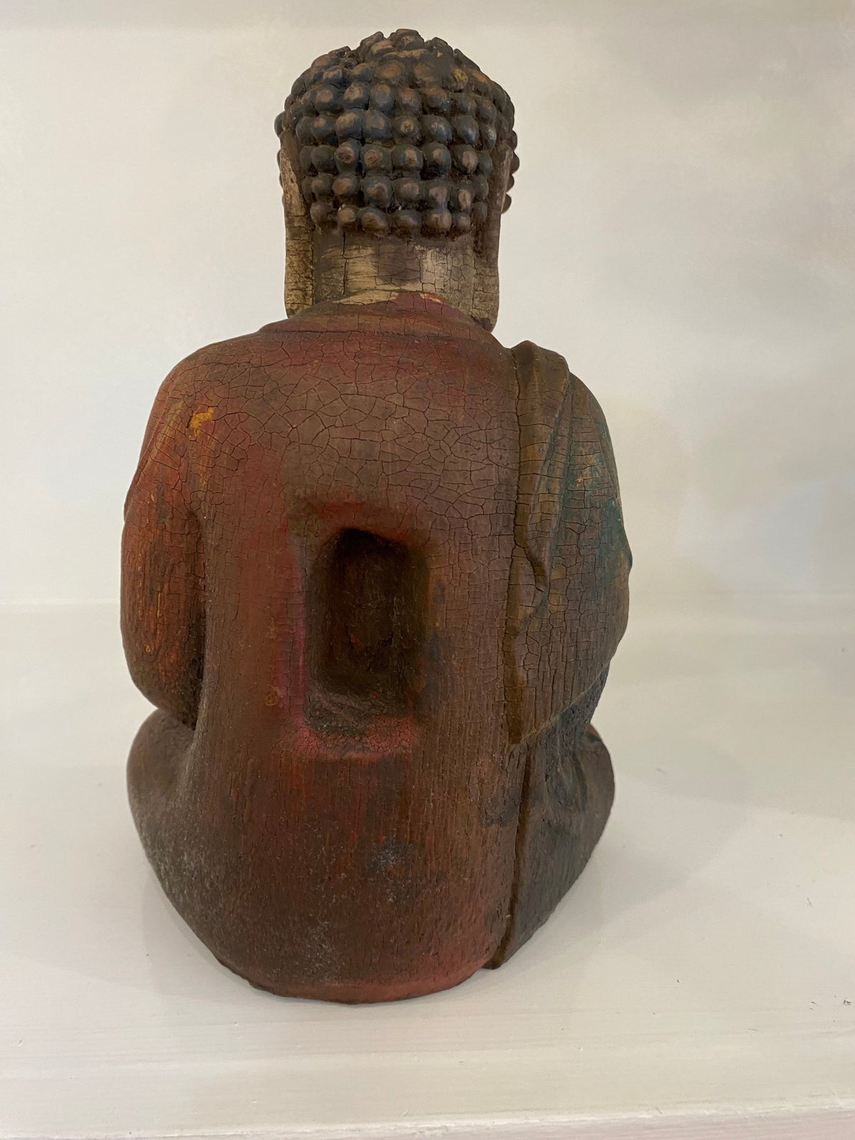 Antique Tibetan Polychrome Wood Carved