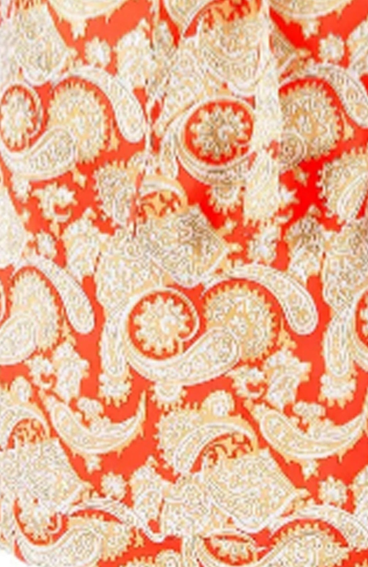 Apron Plentiful Paisley Red Khaki