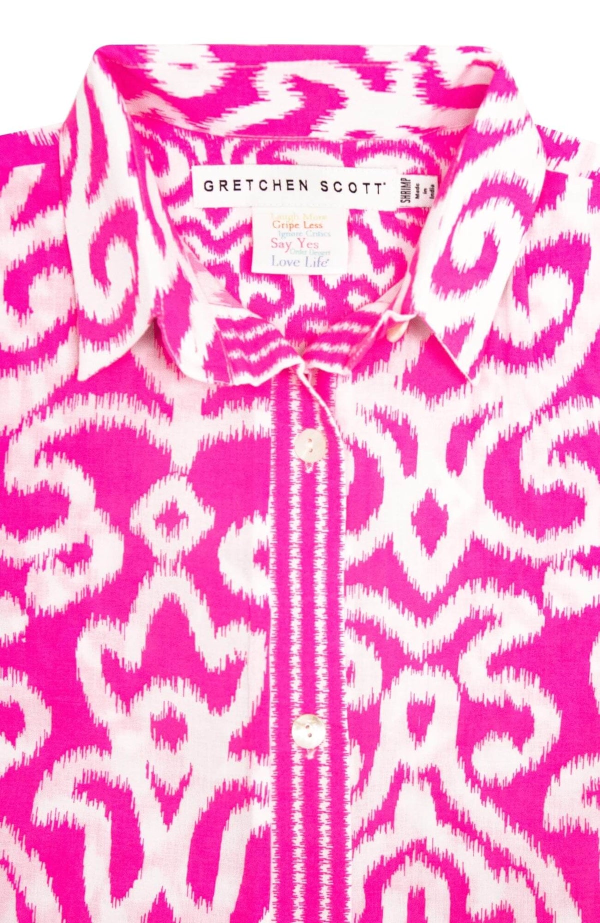 Cotton Boyfriend Shirt - Arabesque - Final Sale Pink