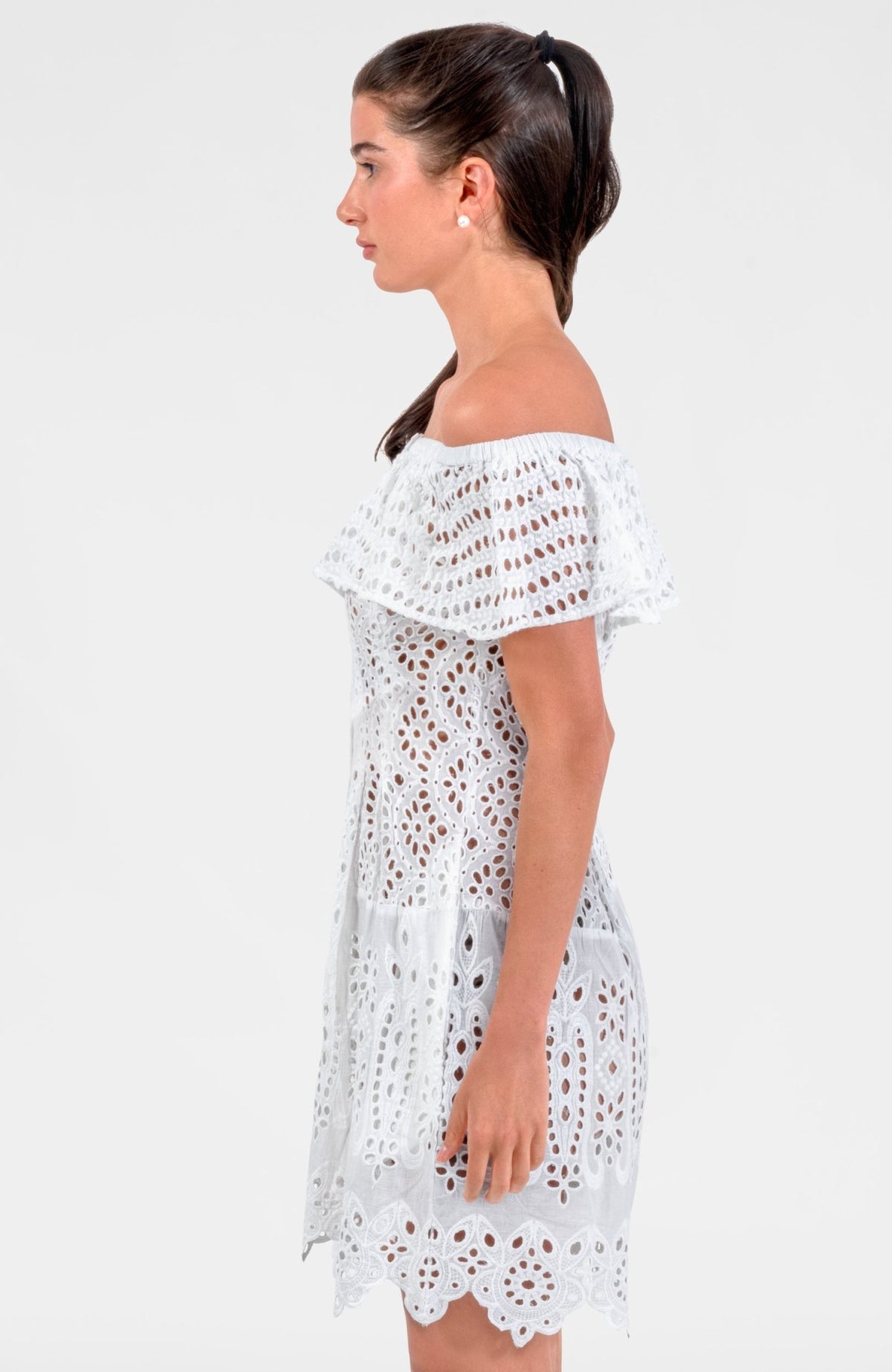 Barely Dress - Eyelet White