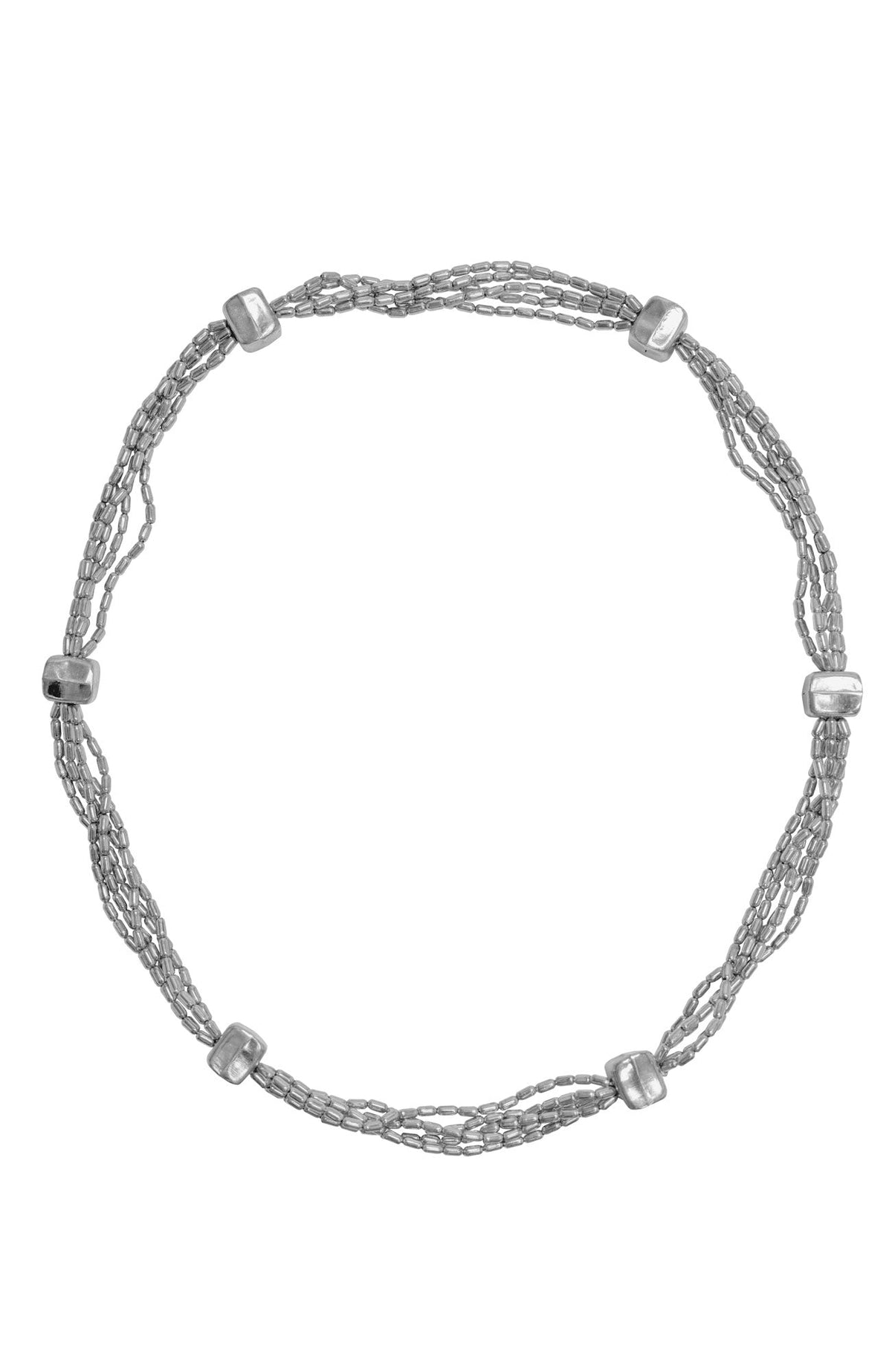 Be Square Necklace Silver