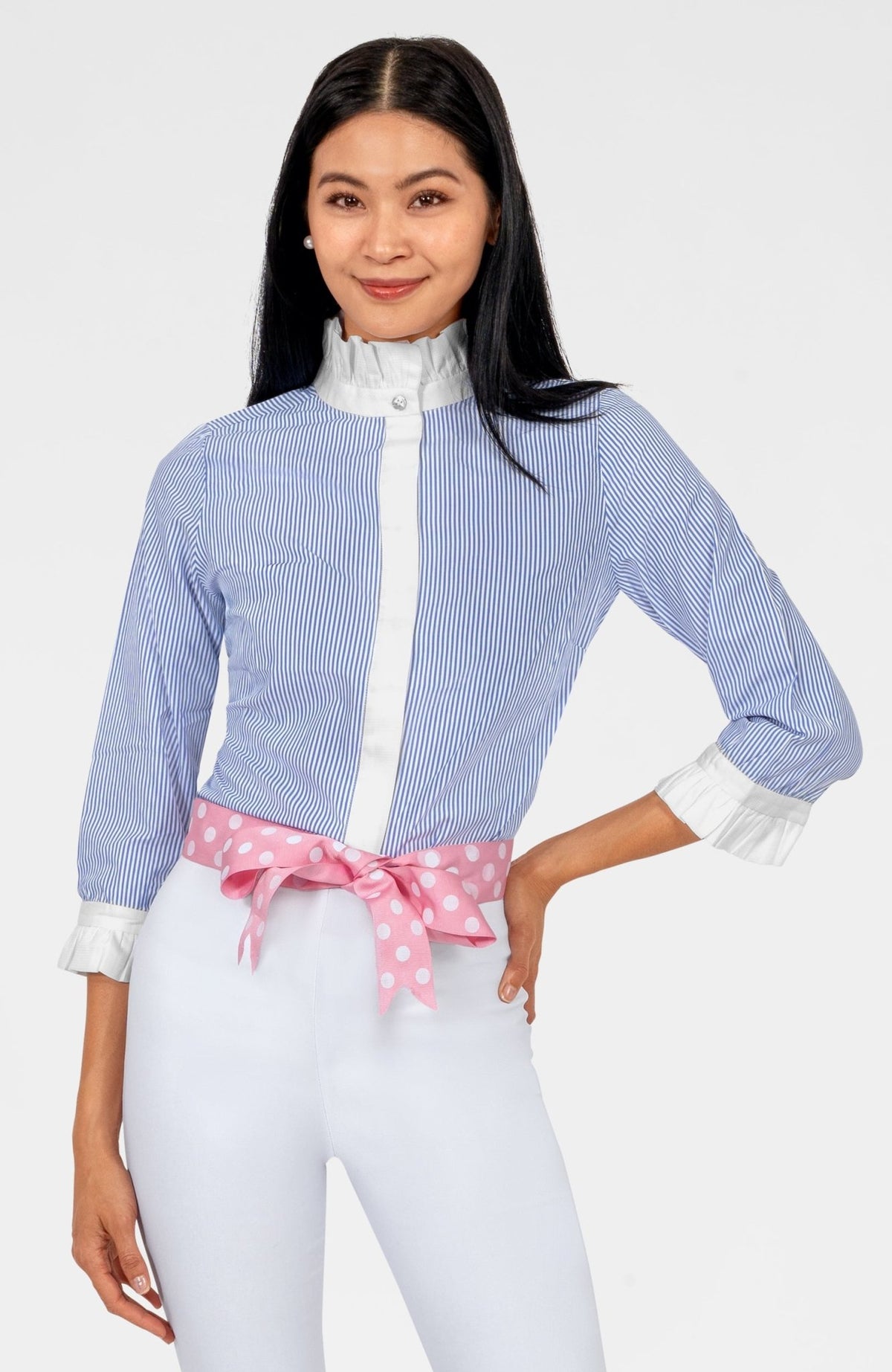 Be Witty Top - Stripe Periwinkle