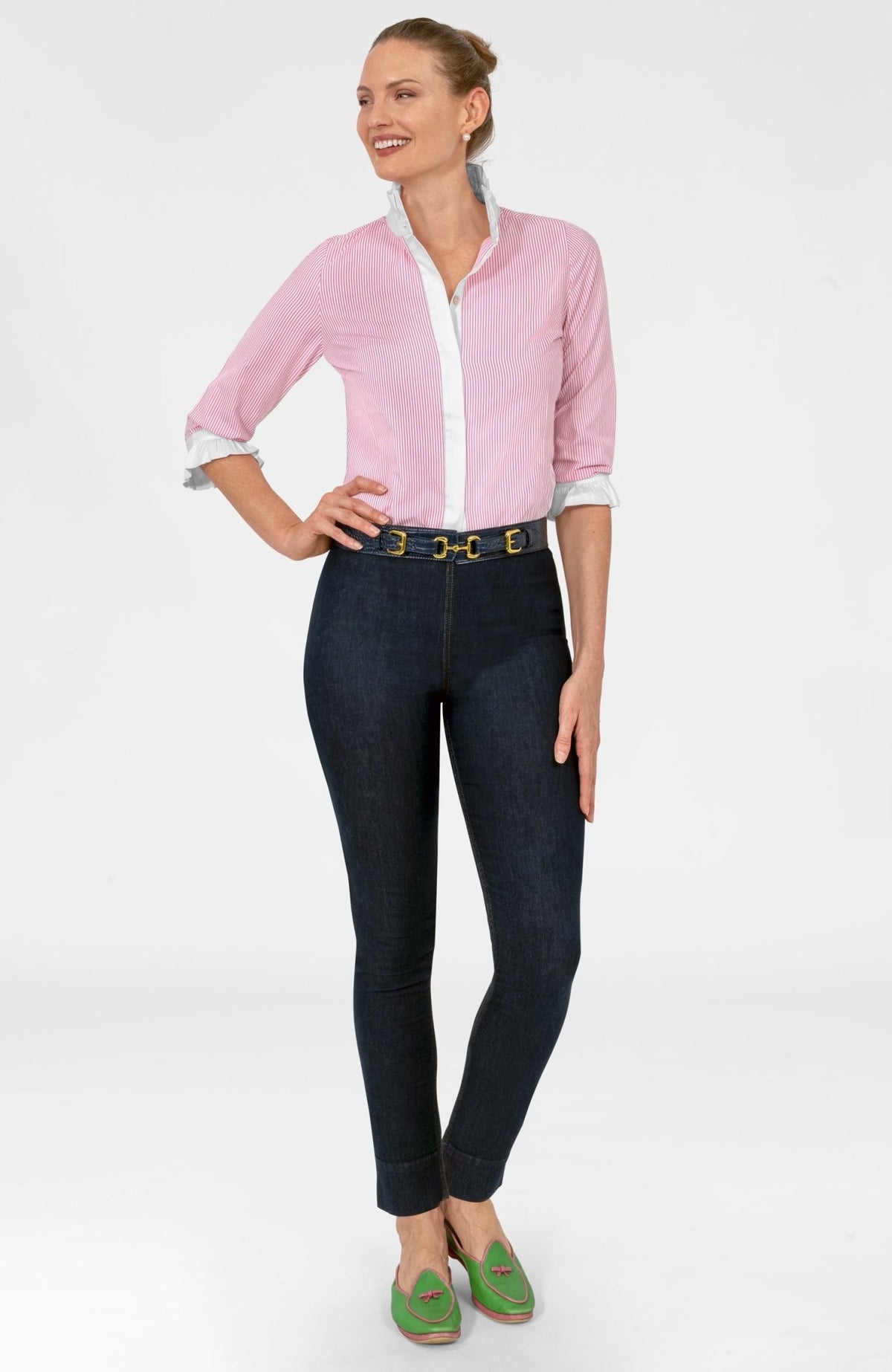 Be Witty Top - Stripe Pink