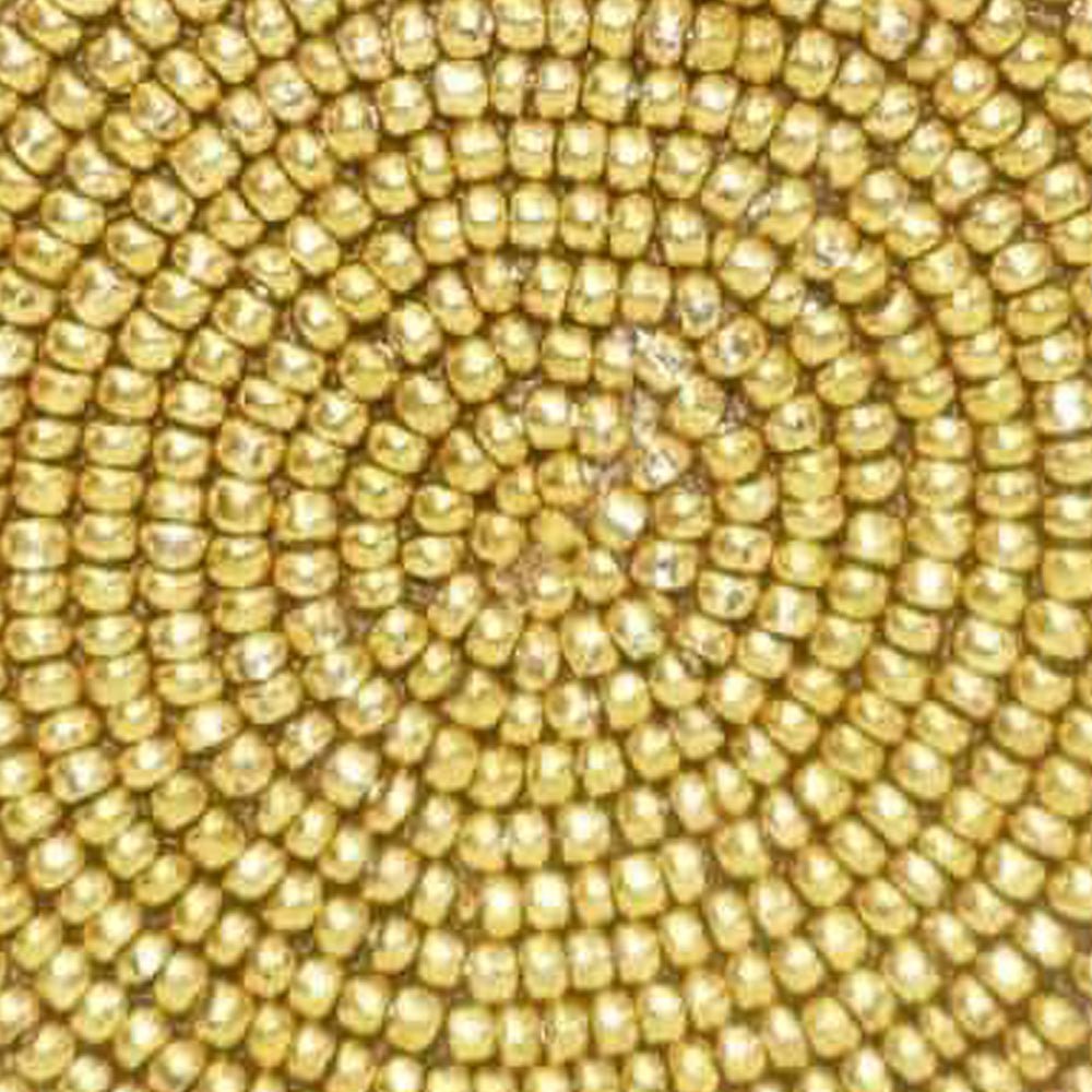 Beaded Circle Clip Earrings - Capetown Gold