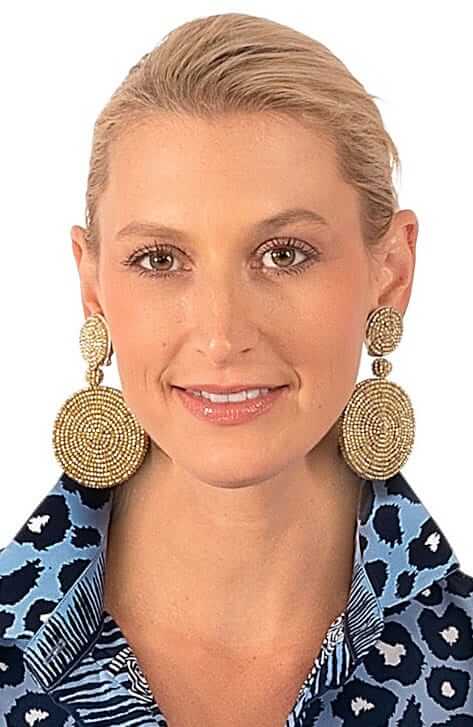 Beaded Circle Clip Earrings - Capetown Gold