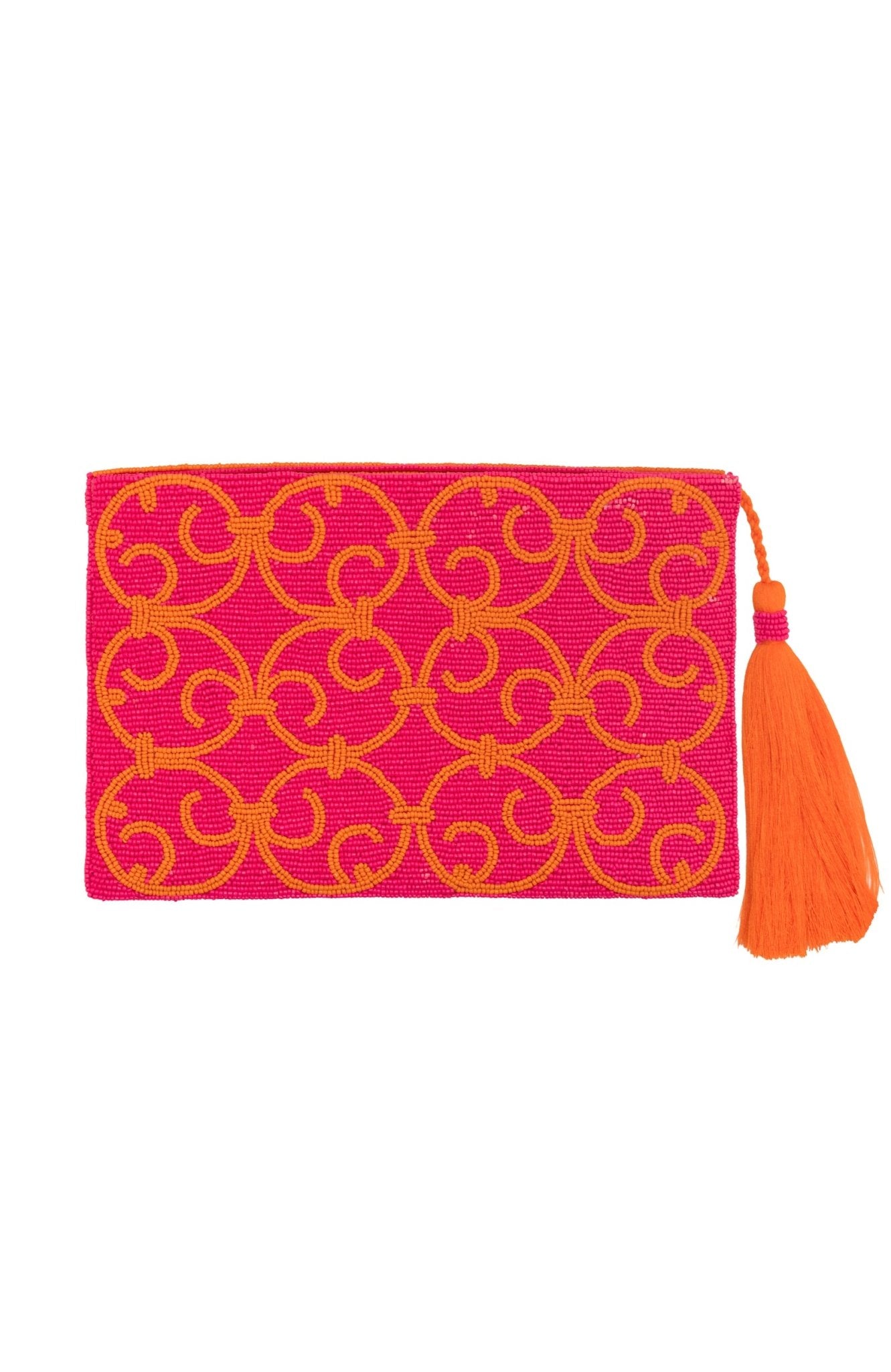 Beaded Clutch - Heaven's Gate Orange Pink
