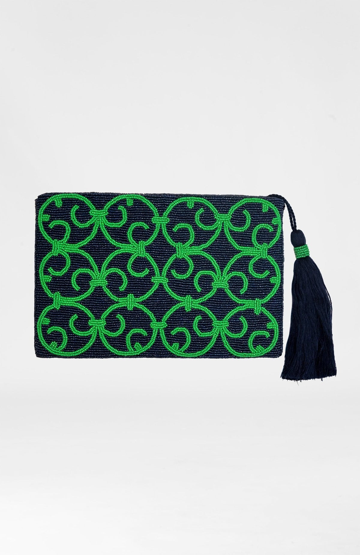 Beaded Clutch - Heaven's Gate Navy Kelly