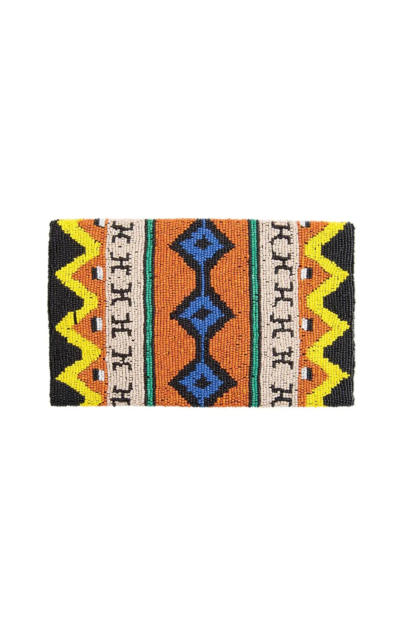 Hand beaded Clutch - Azteca