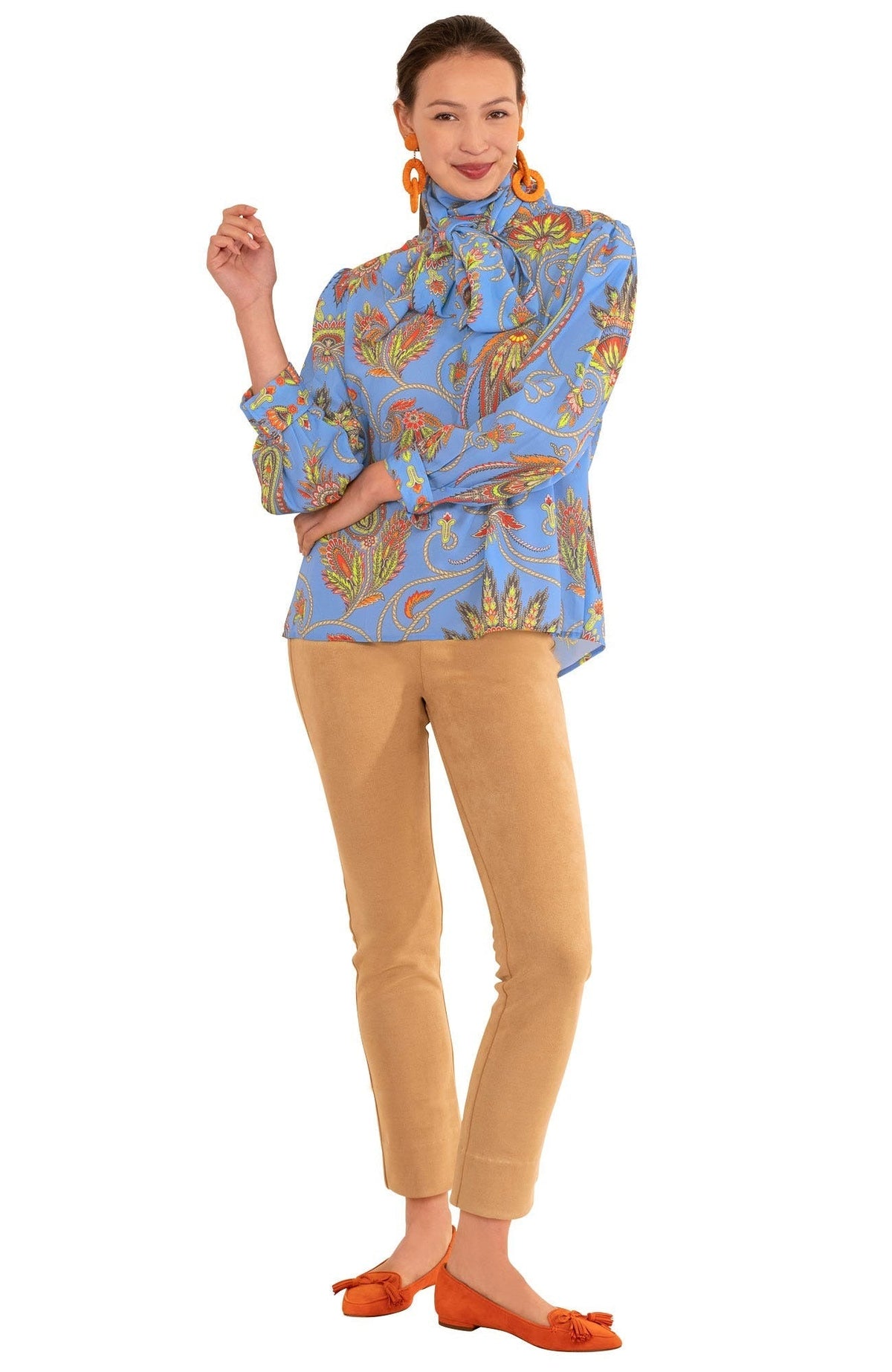 Billow Tie Blouse - Plume - Final Sale