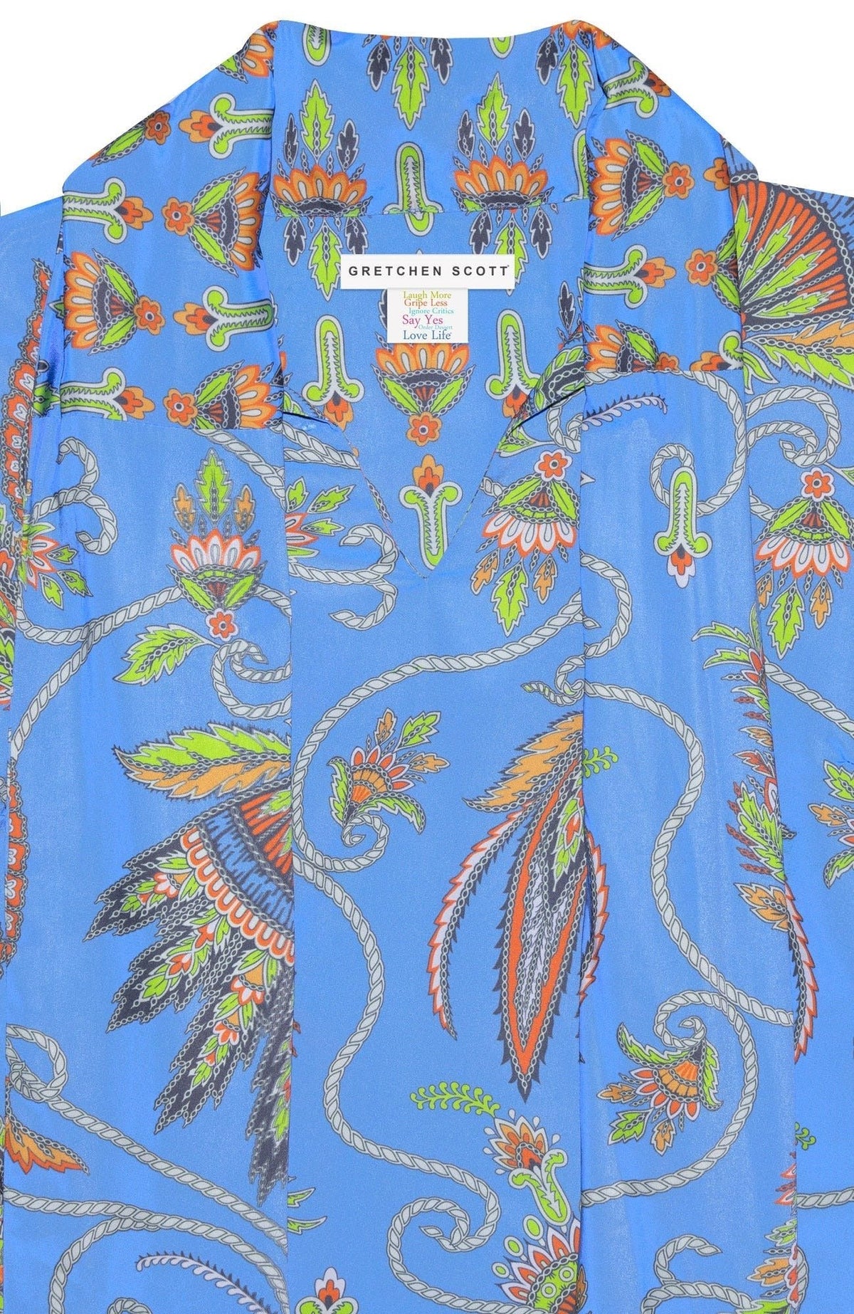 Billow Tie Blouse - Plume - Final Sale Periwinkle