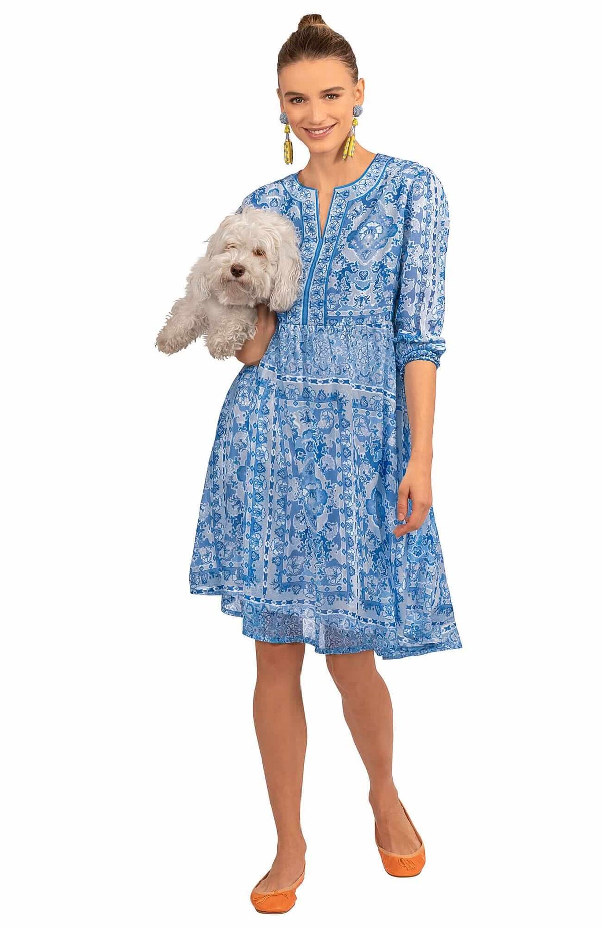 Borderline Dress - Watteau - Final Sale Blues