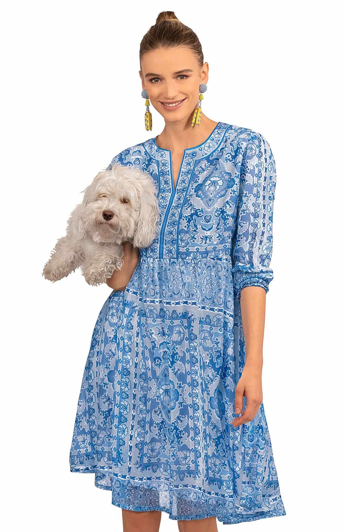 Borderline Dress - Watteau - Final Sale Blues