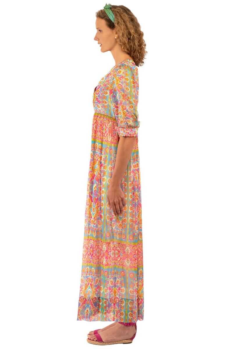 Borderline Maxi Dress - Watteau - Final Sale Turquoise