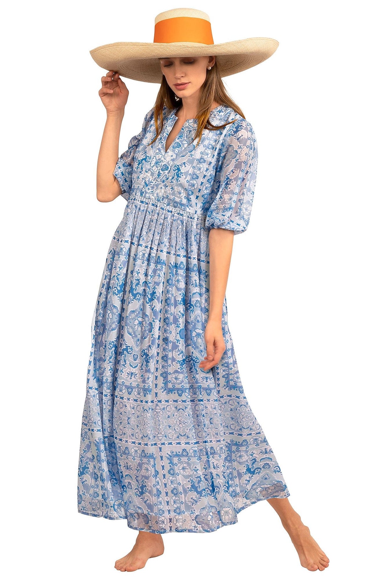 Borderline Midi/Maxi Dress - Watteau - Final Sale Blues